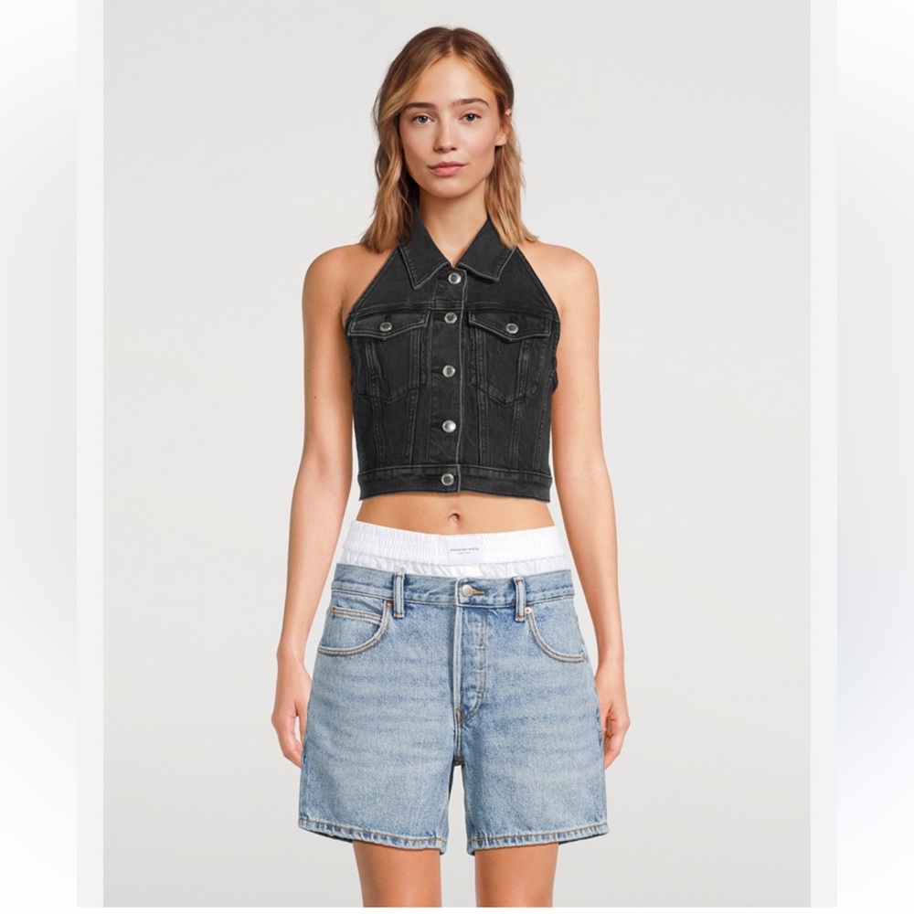 ALEXANDER WANG  Black Denim Halter Top, NWT